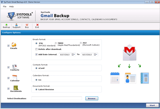 Backup Gmail Messages 3.5